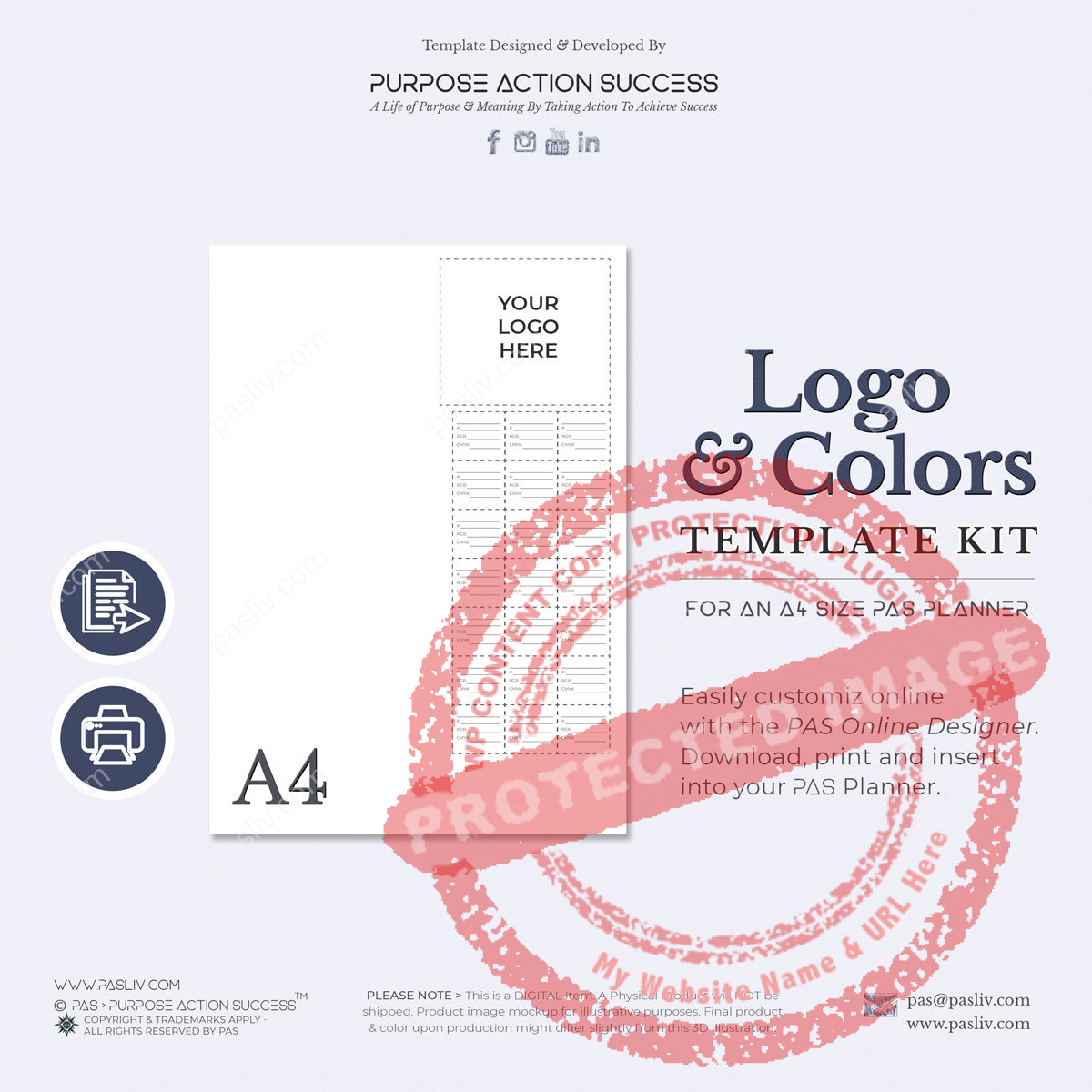A4 PAS Planner 2023 Brand Template Insert - Copyright & Trademarks Apply - All Rights Reserved PAS > Purpose Action Success