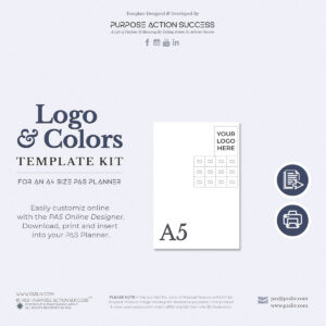 A5 PAS Author Planner 2023 Cover & Brand Template Insert - Copyright & Trademarks Apply - All Rights Reserved PAS > Purpose Action Success
